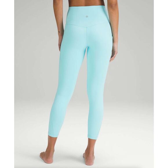 LULULEMON Align High-Rise Pant with Pockets 25" Cyan Blue Sz 4 {3W1} - Picture 1 of 7